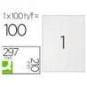 Etiquetas Adhesivas marca Q-Connect 210 x 297 mm. Caja con 100 hojas