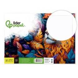 Bloc de dibujo Liderpapel encolado Folio 20 hojas 180 gr sin recuadro