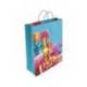 BOLSA PARA REGALO MARCA BASIKA PAPEL ESTUCADO 160 GR TODO AÑO CON ASA RETORCIDA TAMAÑO S 24+10X32 CM