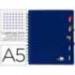 Cuaderno espiral liderpapel a5 micro executive tapa plastico 100h 80 gr cuadro 5mm 5 se paradores con gomilla color azul