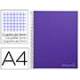 Bloc Liderpapel Din A4 micro jolly cuadrícula 5mm 5 bandas 4 taladros tapa forrada 75 gr morado