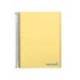 Cuaderno espiral Liderpapel Wonder Tamaño DIN A4 Tapa plastico Cuadricula 5 mm 90 g/m2 con 5 bandas 4 taladros color Amarillo