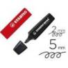 ROTULADOR MARCA STABILO BOSS PASTEL FLUORESCENTE NATURE COLORS NEGRO