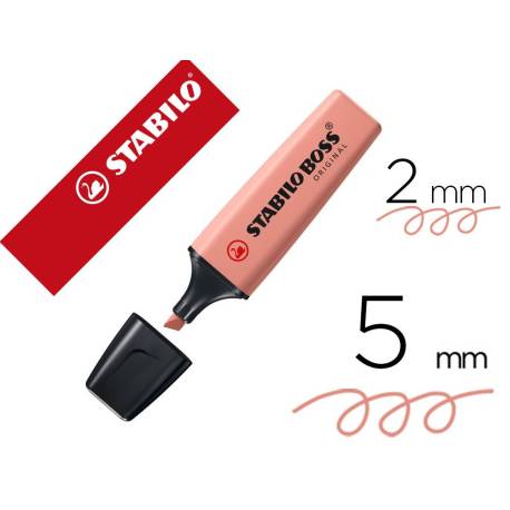 ROTULADOR MARCA STABILO BOSS PASTEL FLUORESCENTE 70 NATURE COLORS SIENA