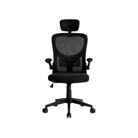 SILLA MARCA Q-CONNECT ERGONOMICA PAL ERMO MALLA BASE NYLON ALT MAX 1300 ANC 610 PROF 600 RUEDAS PREMIUM COLOR NEGRO