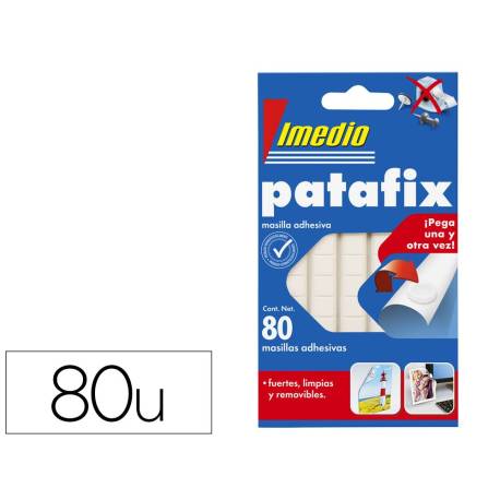 SUJETACOSA IMEDIO PATAFIX MASILLA ADHESIVA REMOVIBLE BLISTER DE 80 UNIDADES BLU TACK