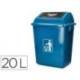 PAPELERA CONTENEDOR MARCA Q-CONNECT PLASTICO CON TAPA DE BALANCIN 20 LITROS 340X240X450 MM AZUL