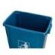 PAPELERA CONTENEDOR MARCA Q-CONNECT PLASTICO CON TAPA DE BALANCIN 20 LITROS 340X240X450 MM AZUL