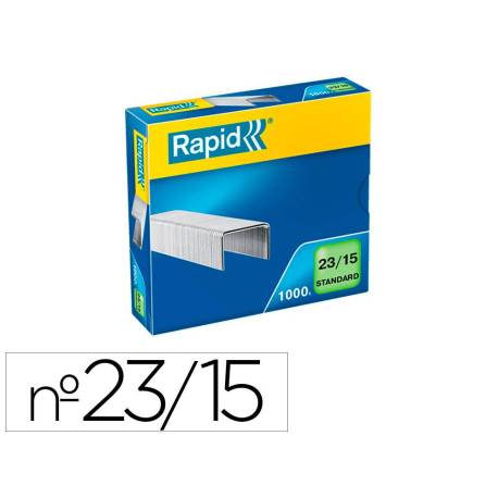 GRAPAS MARCA RAPID 23/15 MM GALVANIZADA CAJA DE 1000 UNIDADES