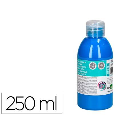 PINTURA ACRILICA LIDERPAPEL BOTE DE 250 ML COLOR CIAN