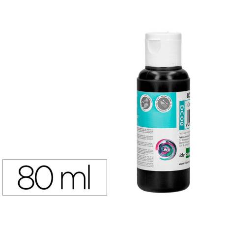 PINTURA ACRILICA LIDERPAPEL BOTE DE 80 ML COLOR NEGRO