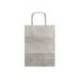 BOLSA PAPEL Q-CONNECT KRAFT COLOR PLATA XS CON ASA RETORCIDA 180X240X80 MM