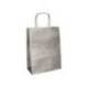 BOLSA PAPEL Q-CONNECT KRAFT COLOR PLATA XS CON ASA RETORCIDA 180X240X80 MM