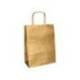 BOLSA PAPEL Q-CONNECT KRAFT COLOR ORO XS CON ASA RETORCIDA 180X240X80 MM