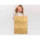 BOLSA PAPEL Q-CONNECT KRAFT COLOR ORO XS CON ASA RETORCIDA 180X240X80 MM