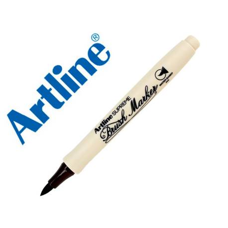 ROTULADOR ARTLINE SUPREME BRUSH EPFS PINTURA BASE DE AGUA PUNTA TIPO PINCEL TRAZO FINO COLOR MARRON OSCURO