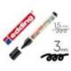 ROTULADOR EDDING 21 MARCADOR PERMANENTE ECOLINE 90% RECICLADO NEGRO PUNTA REDONDA 1,5-3 MM RECARGABLE