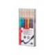 ROTULADOR MARCA LIDERPAPEL EFECTO PURPURINA METALIZADA DOBLE PUNTA CAJA DE 6 ROTULADORES COLORES SURTIDOS