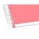 CUADERNO ESPIRAL LIDERPAPEL DIN A4 MICRO ANTARTIK LISO COLOR ROSA CARTON FORRADO