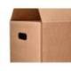 CAJA PARA EMBALAR MARCA Q-CONNECT AMERICANA CON FONDO AUTOMATICOY ASAS CARTON CANAL SIMPLE 5 MM COLOR KRAFT 425X300X200 MM