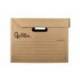 CAJON CONTENEDOR MARCA LIDERPAPEL CARTON MANUAL PARA 3 CAJAS ARCHIVO DEF. FOLIO / 3 ARCHIVADORES A-Z 387X333X260MM