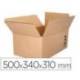 CAJA PARA EMBALAR MARCA Q-CONNECT AMERICANA ULTRARRESISTENTE CARTON RECICLADO CANAL DOBLE 7MM COLOR KRAFT 500X340X310 MM