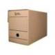 CAJA ARCHIVO DEFINITIVO MARCA LIDERPAPEL FOLIO DOBLE ANCHO CARTON RECICLADO 400G/M2 LOMO 200 MM KRAFT 367X200X251 MM