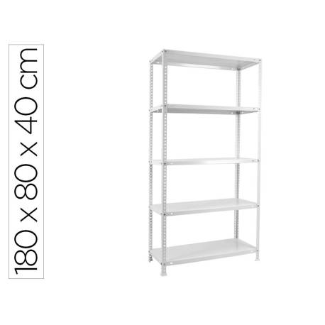 ESTANTERIA METALICA SIMONRACK ADVANTAGE MINI 5/400 BLANCO 5 ESTANTES 75 KG POR ESTANTE 180X80X40 CM