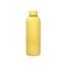 BOTELLA PORTALIQUIDOS MARCA ANTARTIK ISOTERMICA ACERO INOXIDABLE LIBRE DE BPA COLOR AMARILLO 500 ML