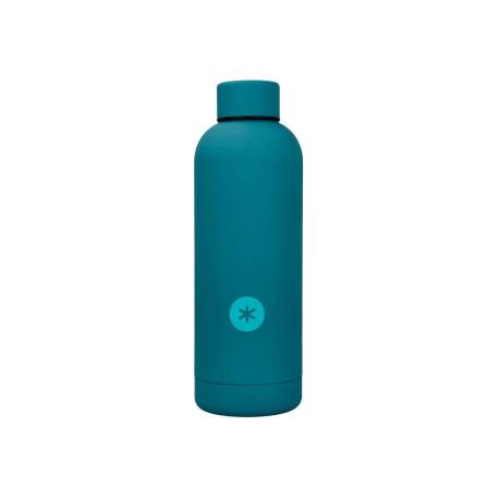 BOTELLA PORTALIQUIDOS MARCA ANTARTIK ISOTERMICA ACERO INOXIDABLE LIBRE DE BPA COLOR TURQUESA 500 ML