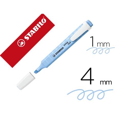 ROTULADOR MARCA STABILO FLUORESCENTE SWING COOL PASTEL AZUL VENTOSO