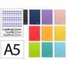 CUADERNO ESPIRAL LIDERPAPEL A5 WITTY TAPA DURA 80H 90GR PAUTA ESTRECHA 2,5MM CONMARGEN COLORES SURTIDOS