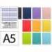 CUADERNO ESPIRAL LIDERPAPEL A5 WITTY TAPA DURA 80H 90GR PAUTA ESTRECHA 2,5MM CONMARGEN COLORES SURTIDOS