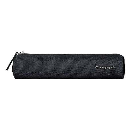 ESTUCHE PORTATODO MARCA LIDERPAPEL SLIM CILINDRICO 220X45MM NEGRO