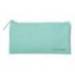 ESTUCHE PORTATODO LIDERPAPEL PLANO ANCHO UNA CREMALLERA 200X100 MM COLOR VERDE MANZANA