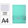 CUADERNO CON GOMILLA ANTARTIK NOTES TAPA DURA DIN A4 HOJAS CUADRICULA ROSA Y TURQUESA 100 HOJAS 80 GR FSC