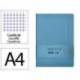 CUADERNO CON GOMILLA ANTARTIK NOTES TAPA DURA A4 HOJAS CUADRICULA AZUL CLARO 100 HOJAS 80 GR FSC