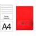 CUADERNO CON GOMILLA ANTARTIK NOTES TAPA DURA DIN A4 HOJAS RAYAS ROJO 100 HOJAS 80 GR FSC