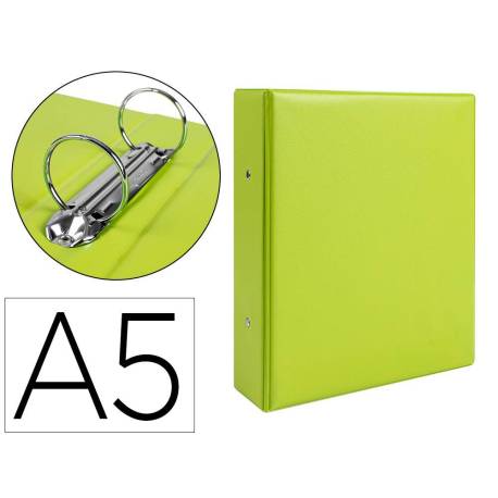 Carpeta 2 Anillas Liderpapel A5 Verde 40 mm
