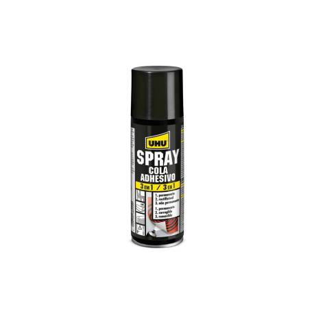 PEGAMENTO MARCA UHU SPRAY ADHESIVO 3 EN 1 PERMANENTE BOTE DE 200 ML