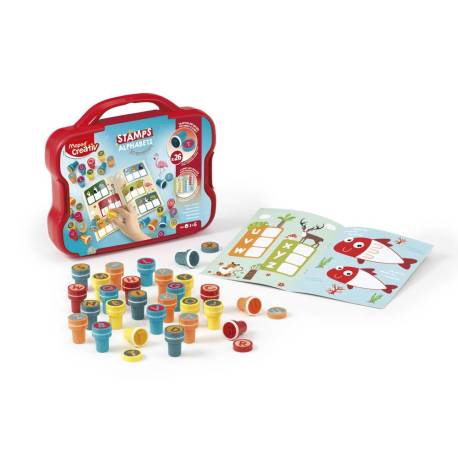 JUEGO MARCA MAPED CREATIV TEXTUR ART SELLO LETRAS MALETIN DE 26 UNIDADES