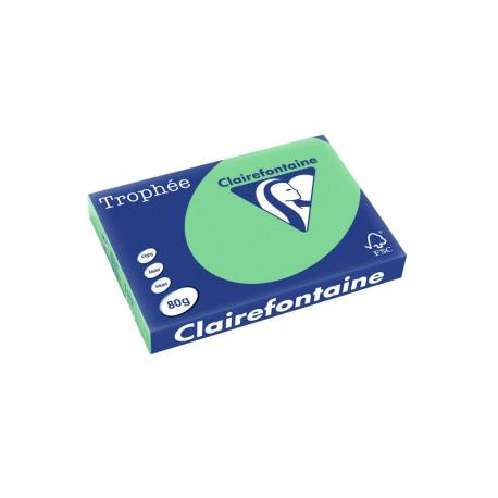 PAPEL COLOR MARCA TROPHEE A3 80GR VERDE PASTEL PAQUETE DE 500 HOJAS