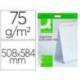 BLOC CONGRESO MARCA Q-CONNECT LISO AUTOADHESIVO SOBREMESA 508X584 MM 20 HOJAS PAPEL BLANCO DE 75G/M2 FSC