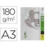 CARTULINA LIDERPAPEL DIN A3 180G/M2 BLANCO PAQUETE DE 25+5 HOJAS EN CARPETA DOSSIER TRANSPARENTE CON CIERRE