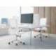 SILLA MARCA Q-CONNECT OFICINA ALBA MALLA BASE METALICA ALT MAX 1110 ANC 610 PROF 580 RUEDAS PREMIUM COLOR BLANCO