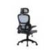 SILLA MARCA Q-CONNECT DIRECCION SORRENTO MALLA BASE METALICA ALT MAX 1320 ANC 650 PROF 600 MM RUEDAS PREMIUM AZUL GRIS