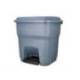 PAPELERA CONTENEDOR MARCA Q-CONNECT PLASTICO CON TAPA Y PEDAL 30 LITROS GRIS 395X395X420 MM