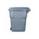 PAPELERA CONTENEDOR MARCA Q-CONNECT PLASTICO CON TAPA Y PEDAL 30 LITROS GRIS 395X395X420 MM