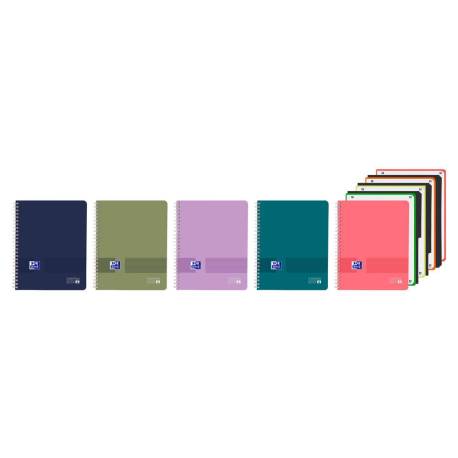 CUADERNO ESPIRAL MARCA OXFORD EUROPEANBOOK 4 LIVE&GO TAPA PLASTICO DIN A4+ 120 HOJAS CUADRO 5 MM CON SEPARADORES