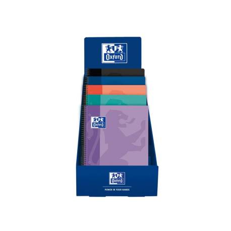 CUADERNO MARCA ESPIRAL OXFORD EUROPEANBOOK 1 SCHOOL TAPA PLASTICO DIN A4+ 80H CUADRO 5 MM EXP. SOBREMESA 25 UNIDADES